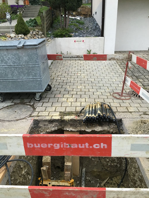 TGB Bischofszell, Untere Lettenstrasse, kompleter Ersatz aller Versorgungsleitungen mit 25 Hausanschlüssen